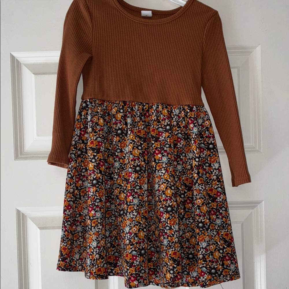 Rust Floral Dress 4T